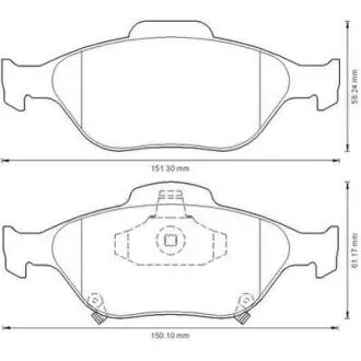 Гальмівні колодки пер. Toyota Yaris 05- (ATE) Jurid 572576J