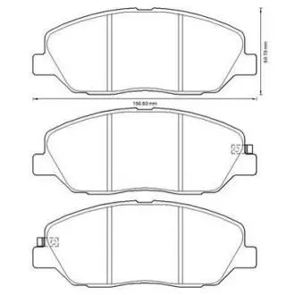 Гальмівні колодки пер. Hyundai Santa FE 06- (mando) Jurid 572607J
