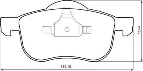 Гальмівні колодки пер. Volvo S60/S80/V70/XC70 95-10 (ATE) Jurid 573003J