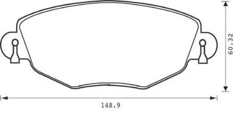 Гальмівні колодки пер. Mondeo 3 00-07 (Bosch) Jurid 573013J