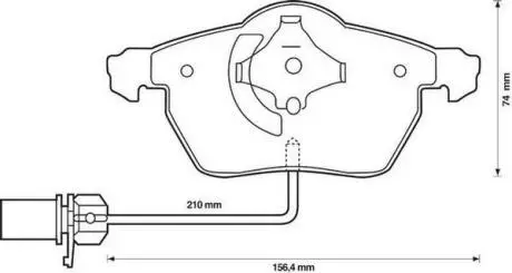 Гальмівні колодки пер. Passat B5/Audi A4/A6 00-05 Jurid 573037J