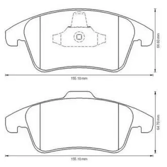 Гальмівні колодки пер. Citroen C4 Picasso 06-/Peugeot 5008 09- (ATE) Jurid 573193J