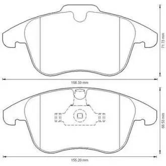 Гальмівні колодки пер. Mondeo 07-/Volvo S60/V60 10-/V70 02-/XC 70 08- Jurid 573201J