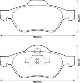 Гальмівні колодки пер. Renault Megane/Scenic/Clio 02- (ATE) Jurid 573244J
