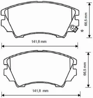 Гальмівні колодки пер. Opel Astra J 09-/Insignia 08- (Mando) Jurid 573270J