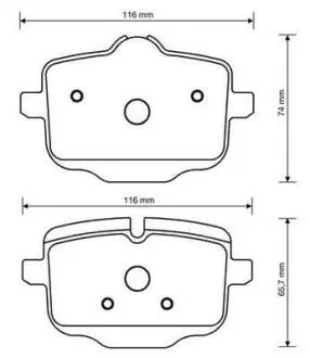 Гальмівні колодки зад. BMW 5 (F10/F11/F90/G30) 09-/X5 (G05/F95) 18- (TRW) Jurid 573353J