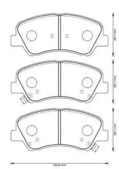 Гальмівні колодки пер. Accent/Solaris/Carens/Rio 09- (Mando) Jurid 573368J