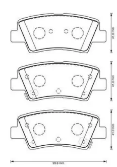 Гальмівні колодки зад. Elantra/i20/Tucson/Sportage 15-/Ceed/i30 12- (Akebono) Jurid 573369J