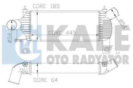 Интеркулер Nissan Navara (07-), Pathfinder (05-) 2.5 dCi Kale 342355