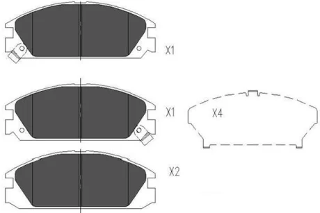 КОЛОДКИ ГАЛЬМІВНІ (К-Т) KAVO PARTS KBP2020