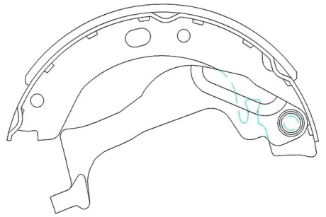 Колодки ручника Toyota Corolla 02- (170x22) KAVO PARTS KBS-9909