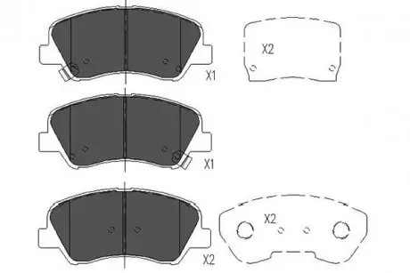 Гальмівні колодки пер. Kia Rio/Hyundai i30 11- (mando) KAVO PARTS KBP-4023