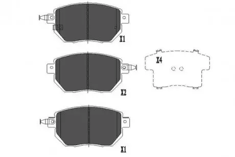 Комплект гальмівних колодок KAVO PARTS KBP-6573