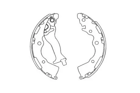 Колодки гальмівні (задні) Hyundai Accent III 05-10/Rio II 05- (барабанні) (202.7x31.5) KAVO PARTS KBS-4405