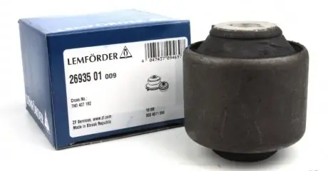 Сайлентблок переднего рычага (Сзади) T5 03- (цельный) LEMFORDER 26935 01