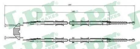 Трос ручного гальма LPR C0549B