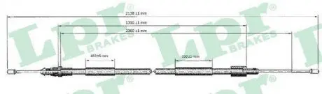 Трос ручного гальма LPR C0621B