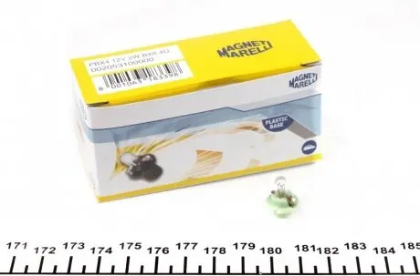 Автолампа PBX4 12V 2W BX8.4d (зеленый патрон) (PBX4 2W 12V) MAGNETI MARELLI 002053100000