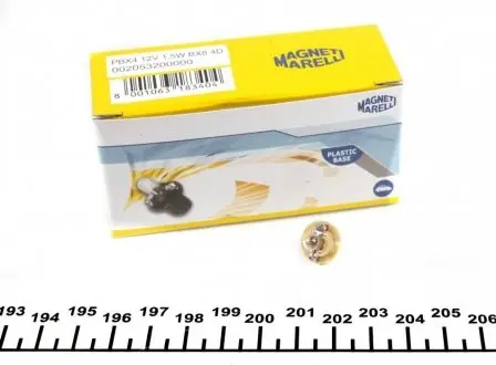 Автолампа PBX4 12V 1.5W BX8.4d (в щиток приборов/бежевая) (PBX4 1,5W 12) MAGNETI MARELLI 002053200000