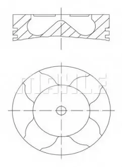 Поршень Opel Astra/Combo Y17dt/Y17dtl (79.5mm/+0.5) MAHLE / KNECHT 012 11 03