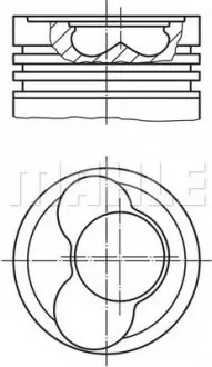 Поршень 0.5 3-4 цил MAHLE / KNECHT 030 66 02
