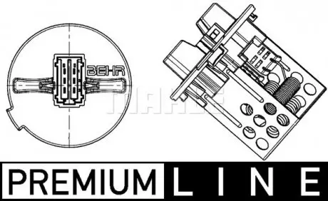 Реосит вентилятора обогревателя C4 04- (Premium Line! OE) MAHLE / KNECHT ABR 93 000P