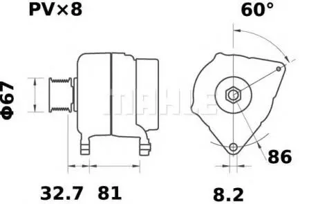 Генератор MAHLE / KNECHT MG404 (фото 1)