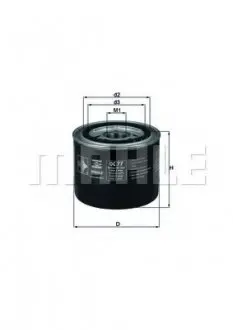 Фільтр масляний Mahle Honda MAHLE / KNECHT OC77