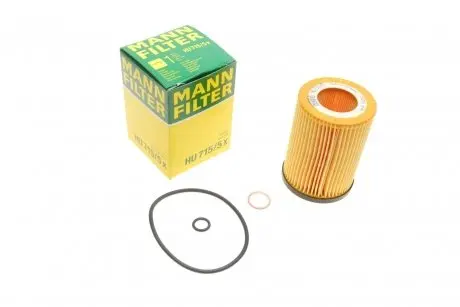 Фильтр масляный BMW 5 (E60/E61)/6 (E63/E64)/7 (E65/E66)/X5 (E53) 3.6-4.8i N62 01-06 MANN HU 715/5 X