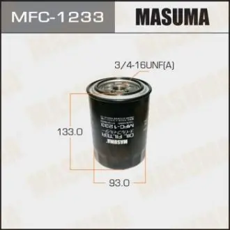 Фільтр оливи MAZDA 5 (CW) 2.0 (11-16)Turbo (10-15)/SKODA ROOMSTER (5J) 1.2 TDI (10-15) (MFC-1233) MASUMA MFC1233