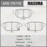 Колодка тормозная задняя Toyota Auris (08-12), Corolla (08-16), Prius (09-), Yaris (05-10) MASUMA MS1519 (фото 1)