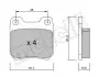 Комплект гальмівних колодок (дискових) Metelli 22-0275-0 (фото 2)