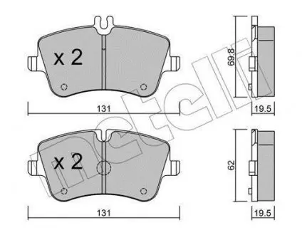 Комплект тормозных колодок (дисковых) Metelli 22-0342-0