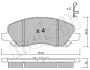 Колодки тормозные (передние) Citroen C4/Peugeot 4008 12-/Mitsubishi Lancer/Outlander 03-/Jeep Compas Metelli 22-0481-0 (фото 10)