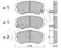 Колодки тормозные (передние) Hyundai Sonata/Elantra 01-11/ix20 10-/Tucson/Kia Sportage/Carens 04- Metelli 22-0503-0 (фото 2)