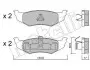 Колодки тормозные (задние) Chrysler 300M/Neon/Sebring 98-07 Metelli 22-0522-0 (фото 1)