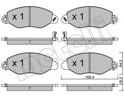 Колодки гальмівні (передні) Ford Transit 00-06 Metelli 22-0536-0