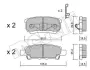 Колодки тормозные (задние) Mitsubishi Outlander/Lancer 03-/Jeep Compass/Patriot/Dodge Avenger 06- Metelli 22-0737-0 (фото 10)