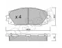 Колодки тормозные (передние) Toyota Yaris 05-/Great Wall C30/Lingao/Tengyi 09- Metelli 22-0745-0 (фото 1)