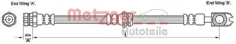 Шланг гальмівний METZGER 4110259