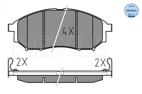 Колодки тормозные (передние) Renault Koleos 08-/Nissan Qashqai 07-13/Pathfinder/NP300/Murano 05- MEYLE 025 236 9816/W