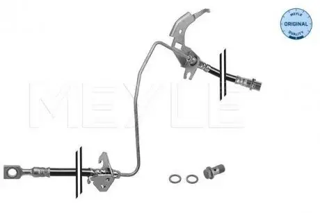 Тормозной шланг задний Opel Astra G/Zafira B 04- (L) (L=760mm) MEYLE 614 525 0010