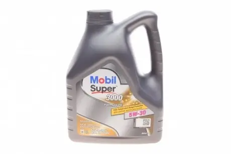 Моторное масло SUPER 3000 X1FORMULA-FE 5W30 / 4л MOBIL 152564