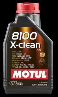 Олива моторна 8100 X-clean 5W-40 1л MOTUL 102786