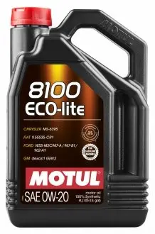 Олива 8100 Eco-lite SAE 0W20 4 L MOTUL 841154