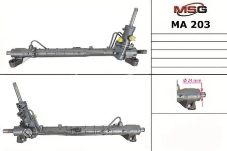 Рульова рейка(+гідропідсилювач) MAZDA 3 1.4-2.0 03-09 MSG MA203