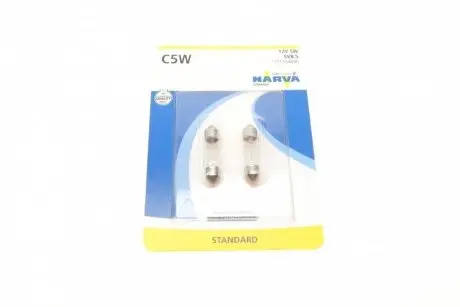 Автолампа C5W 12V 5W SV8.5 (11x35mm) (блистер/к-кт 2шт) NARVA 171254000