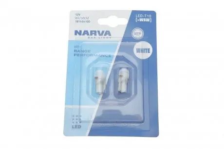 Автолампа W5W 12V 0.36W W2.1x9.5d LED (блистер/к-кт 2 шт.) NARVA 181454100