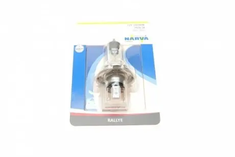 Автолампа H4 12V 100/90W P43t Rallye (блистер/1шт) NARVA 489014000