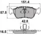 Тормозные колодки пер. BMW 3 (E36/E46) 90-09 (ATE) National NP2050 (фото 1)